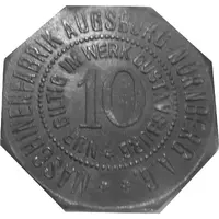 10 Pfennig - Augsburg Maschinenfabrik Augsburg-Nürnberg