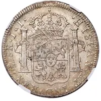 6 Shillings 1 Penny - George III FERDIN VII DEI GRATIA, rectangular indent, countermarked