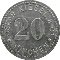 20 Pfennig - München Oskar Kiesel and Cº