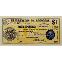 1 Peso El Estado de Sonora