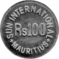 Token - 100 Rupees - Sun International Hotel