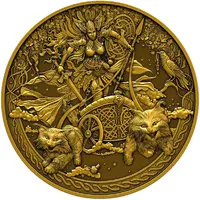 2000 Francs CFA Freyja, gilded