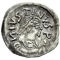 1/4 Siliqua In the name of Justin I and Theoderic, Sirmium, regular S with angled bust
