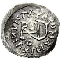 1/4 Siliqua In the name of Justin I and Theoderic, Sirmium, regular S with angled bust
