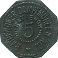 5 Pfennigs - Rathenow Rathenower Dampfmühlen A.G.