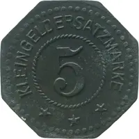 5 Pfennigs - Rathenow Rathenower Dampfmühlen A.G.