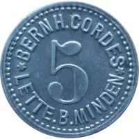 5 Pfennig - Lette Bernh. Cordes