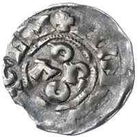 Denier - Arduin of Ivrea Pavia mint, HINVS REGEM