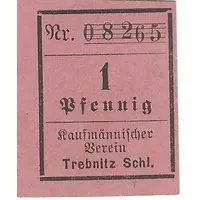 1 Pfennig Kaufmännischer Verein/Vorschußverein, gothic type