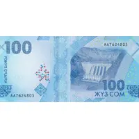 100 Som 30 Years of National Currency