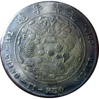 2 Mace - Guangxu Tai-ching-ti-kuo Silver Coin