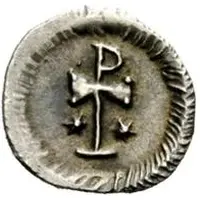 1/4 Siliqua Regular staurogram with triangular ends