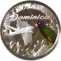 2 Dollars - Elizabeth II Sisserou Parrot, Colourised