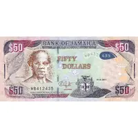 50 Dollars With blue leaf