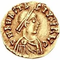 1 Tremissis In the name of Anastasius I, Lyon