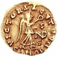 1 Tremissis In the name of Anastasius I, Lyon