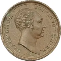 Medal - 25th anniversary of reign - Maximilian I. Joseph of Bavaria