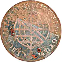 XL Réis - Pedro V Contermark 'Small Crown' countermark