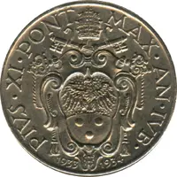 1 Lira - Pivs XI Jubilee