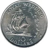 10 Dollars - Elizabeth II Royal Wedding