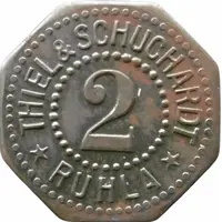 2 Pfennig - Ruhla Thiel and Schuchardt