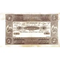 5 Company Rupees Union Bank, Calcutta