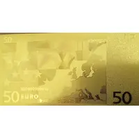50 Euros gold plated