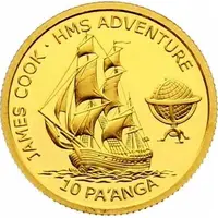 10 Pa'anga - Taufa'ahau Tupou IV HMS Adventure