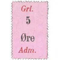 5 Øre Grønlands Administration, overprint