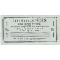 1 Pfennig Rheinische Dampfkessel- und Maschinenfabrik Büttner