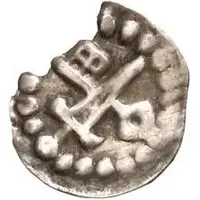 Denier Bracteate - Anonymous Sword left, key right and up