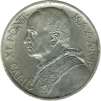 5 Lire - Pivs XI Jubilee