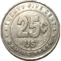 25 Cent Gaming Token - Casino Jump up Philipsburg