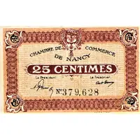 25 Centimes - Chambre de Commerce de Nancy 54