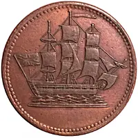1/2 Penny Ships colonies and commerce - Bar ampersand