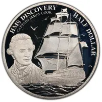 1/2 Dollar - Elizabeth II HMS Discovery Captain James Cook