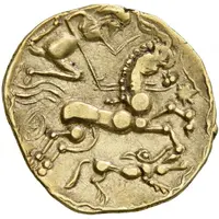 1/2 Stater with tattooed cheek and wolf