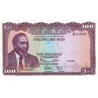 100 Shillings With Arabic numerals and text