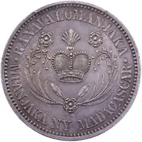 5 Francs - Queen Ranavalona III Essai, silver