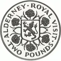 2 Pounds - Elizabeth II Royal Visit, Silver Piedfort