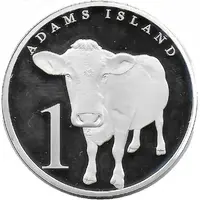 1 Dollar - Elizabeth II 5th Portrait - Adams Island
