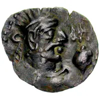 Drachm - Toramana one-sided, Hadda mint