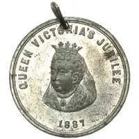Medal - Victoria Golden Jubilee, white metal