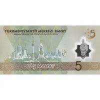 5 Manat Year of Peace and Trust, polymer