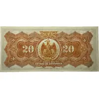 20 Pesos El Banco del Estado de Chihuahua