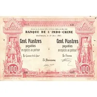 100 Dollars / 100 Piastres