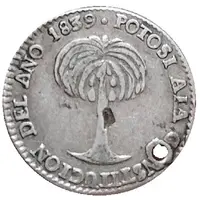 1 Sol - José Miguel de Velasco Constitutional President - Monetary Medal