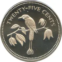 25 Cents Blue-Crowned Motmot, Copper-Nickel