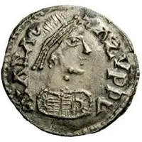 1/2 Siliqua In the name of Anastasius I, Sirmium, large bust with flat back and SRM