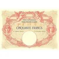50 Francs - Mines Domaniales de la Sarre type 1920